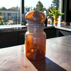 Bubble top apothecary jar, vintage, made in Belgium, excellent condition